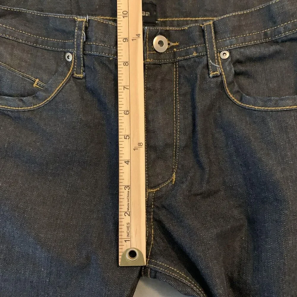 Ecko Unltd Jeans Mens‎ 31x32 Blue Dark Wash Straight Leg Fit Cotton Denim Pants